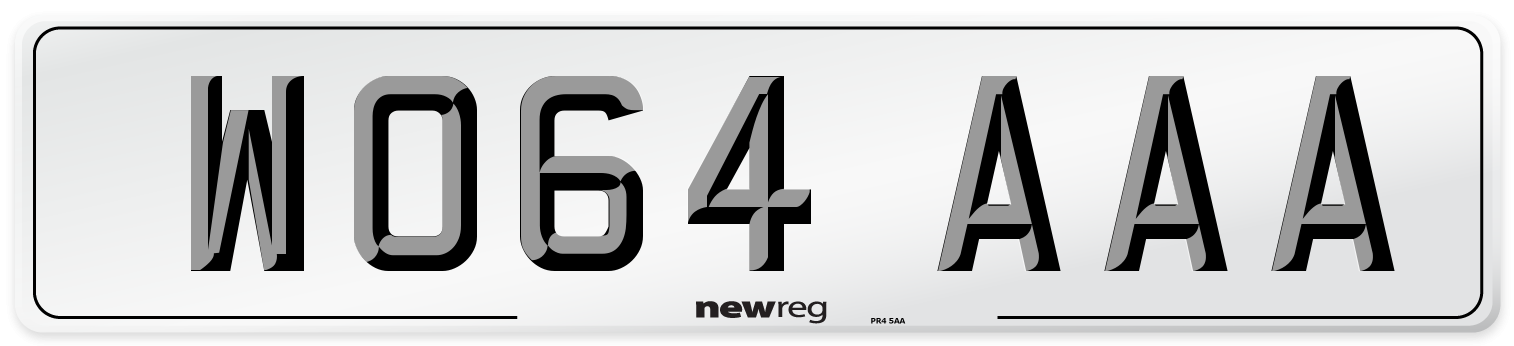 WO64 AAA Number Plate from New Reg